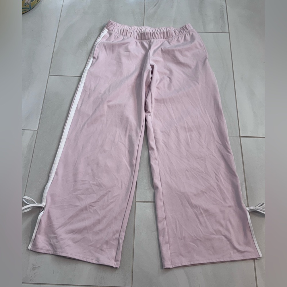 Gilly Hicks Light Pink women’s  Joggers with White Side Stripe